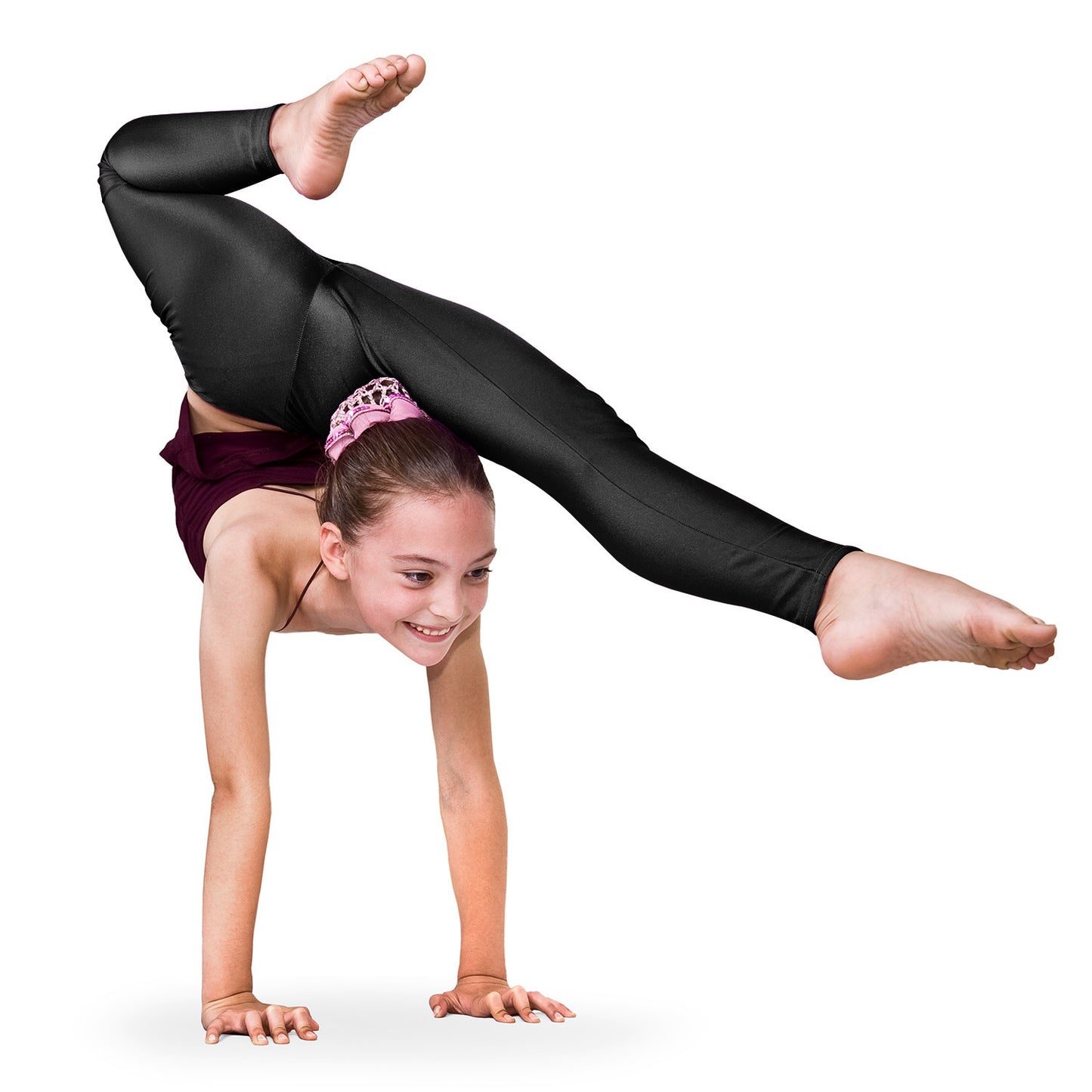 Bright Bronzing Children's Dance High Elastic Breathable Yoga Pants