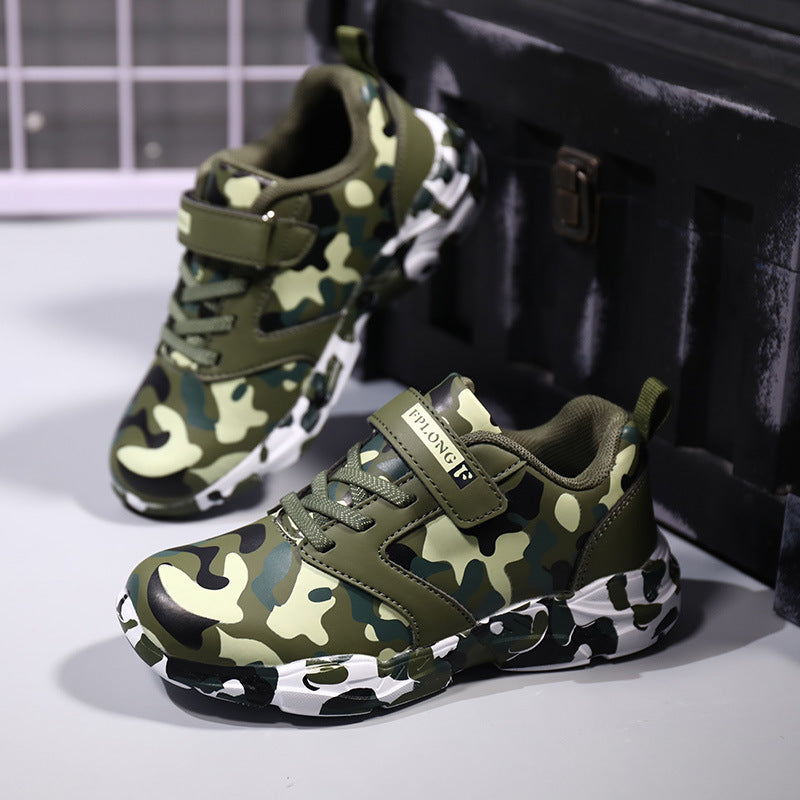 Children's Camo Shoes, Light Sports Shoes, Soft Bottom