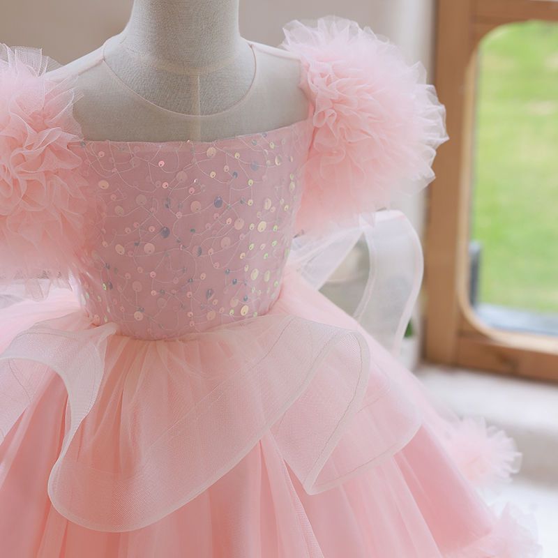 Birthday Flower Girl Gauzy Gown