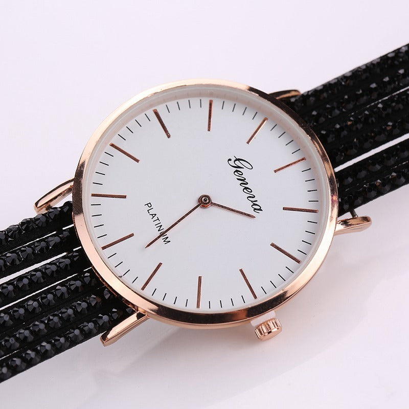 Women's Dress Elegant Quartz Bracelet Ladies Watch Crystal Diamond Wrist Watch, Gift For Mon