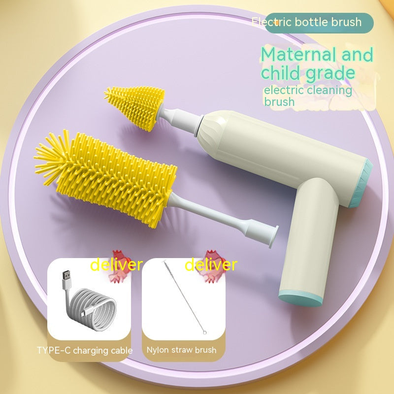 Multi Functional Electric Sponge Silicone Bottle Brush
