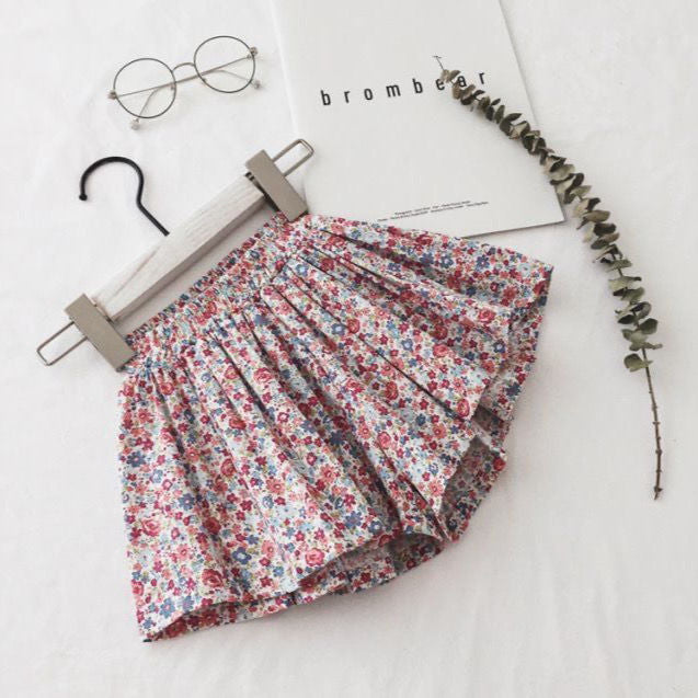 Girls' Shorts Cute Western Style Pleated Skorts