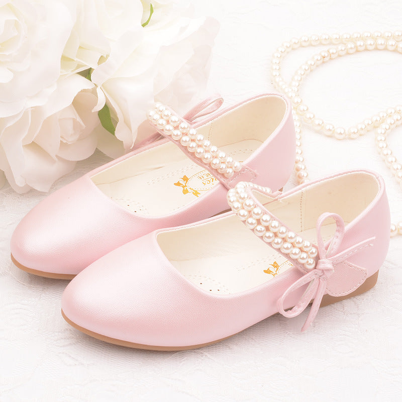 Girls' Formal Flat Leather Shoes