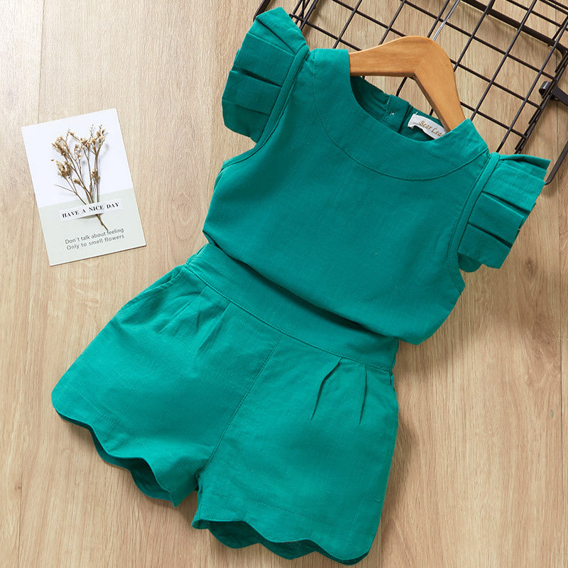 Girl's Summer Sets, New Short Sleeve T-shirt & Shorts Outfits, Multiple Styles To Choose From