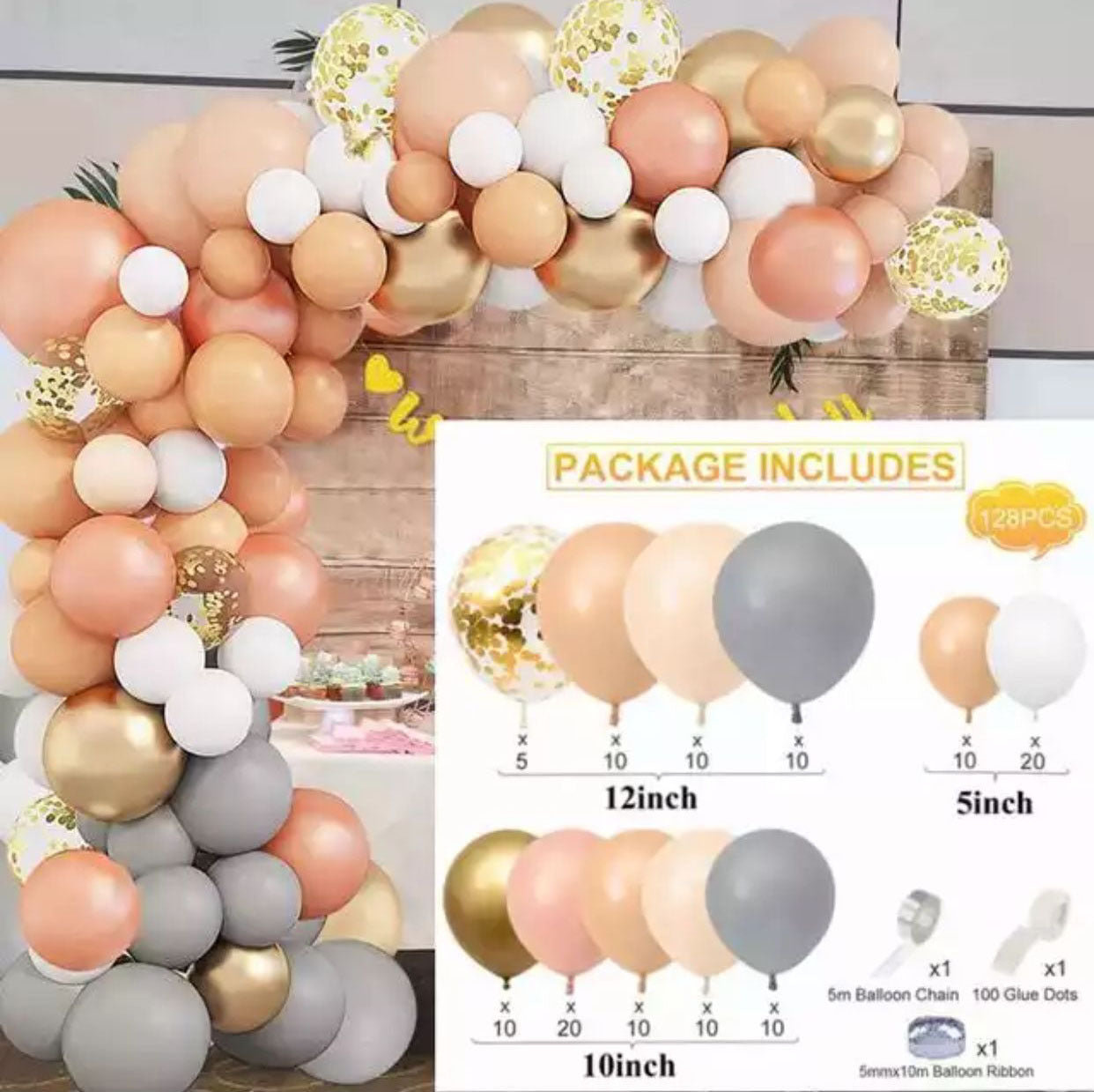 Retro Colored Irregular Balloon Arch Garland Kits, Multiple Kits Available