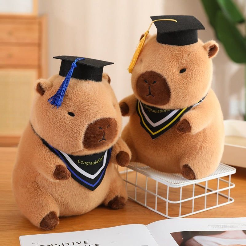 Capybara Graduation Hat Plush Toy