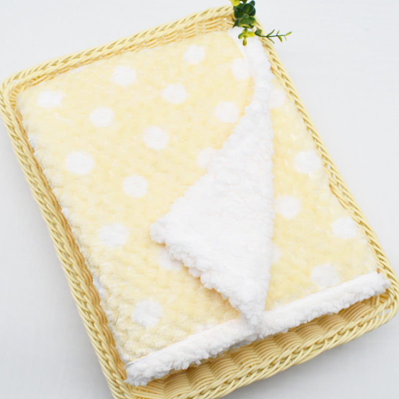 Autumn & Winter Double-layer Thickened Baby Lambswool Thermal Blanket