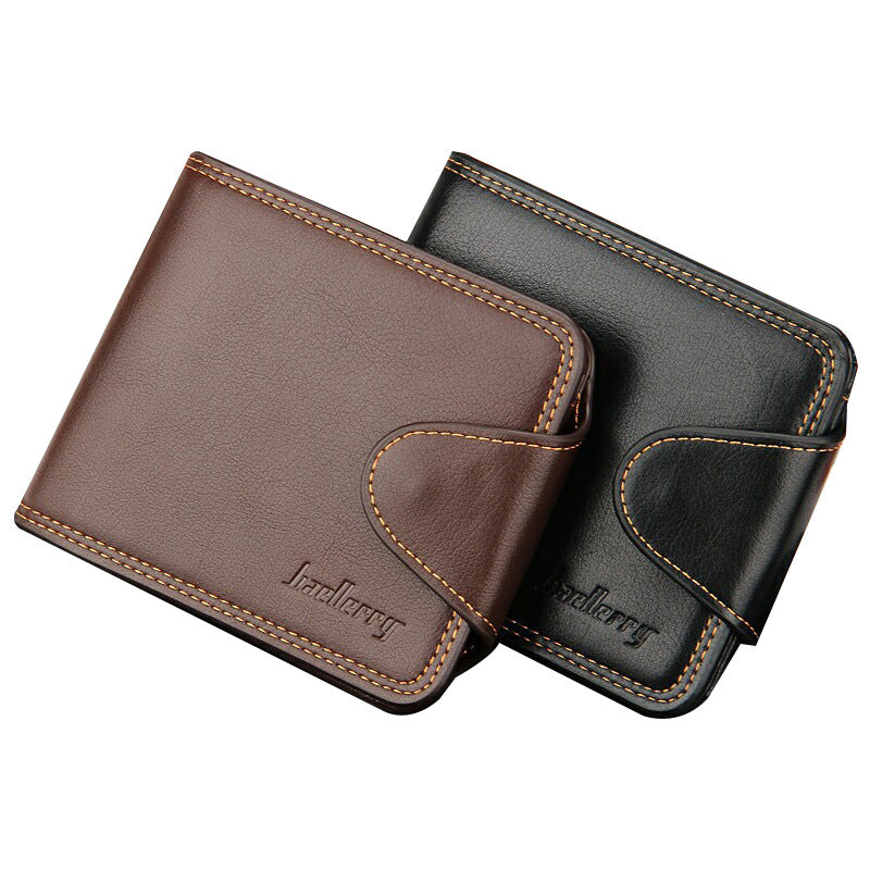 Casual Men's Horizontal Zipper Buckle Wallet, Gift For Dad