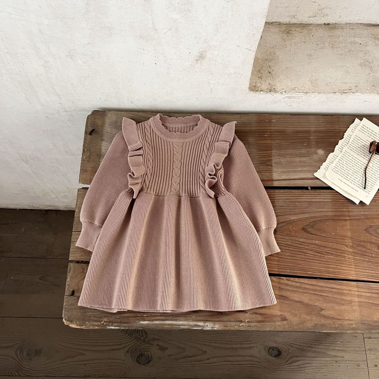 Cotton Wool Woven Autumn And Winter Thermal Dress