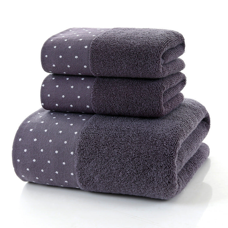 Cotton 3pc Towel Veneer Cloth Thickened Hotel Bath Towel Embroidery, Gift For Mom