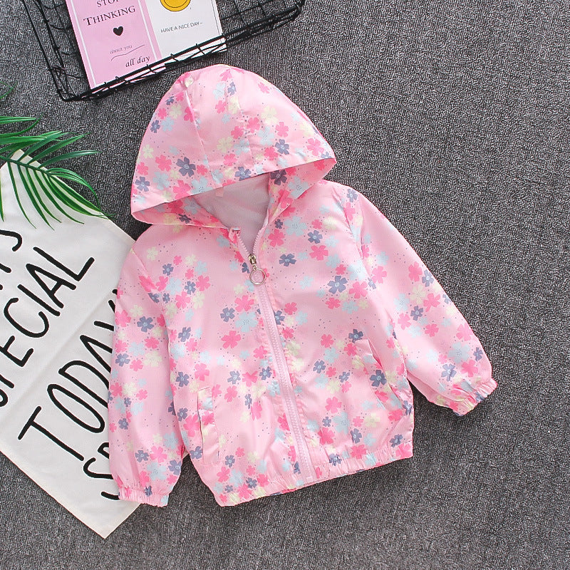 Girls' Printed Cartoon Spring Jacket