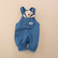 Fashionable Baby Jeans Romper With Striped Short Sleeves Shirt  2pc Outfit