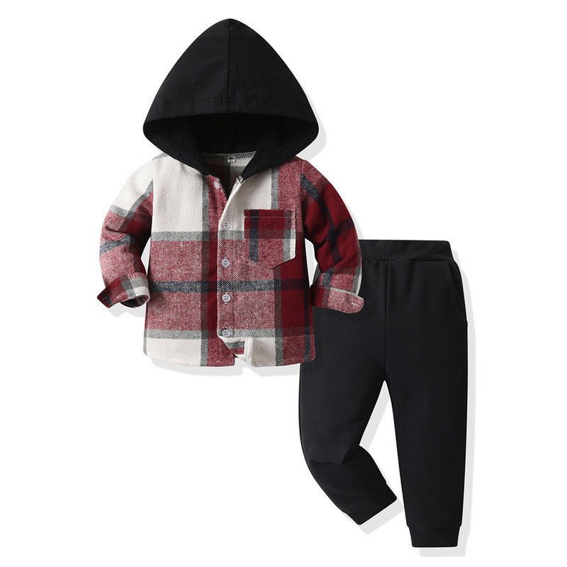 All-matching Plaid Shirt Harem Pants