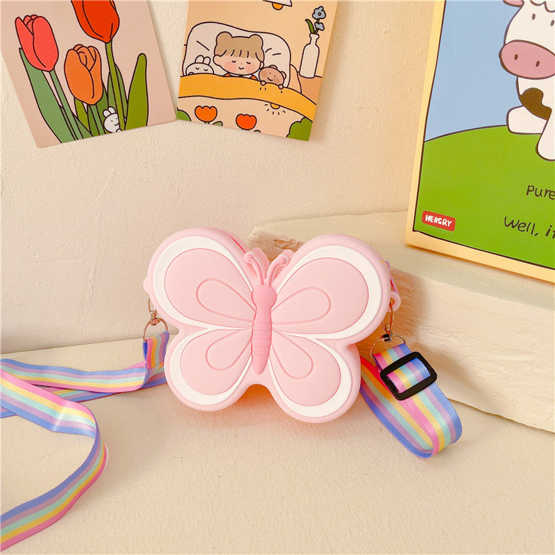 Children's Silicone Cute Butterfly Shoulder Bag