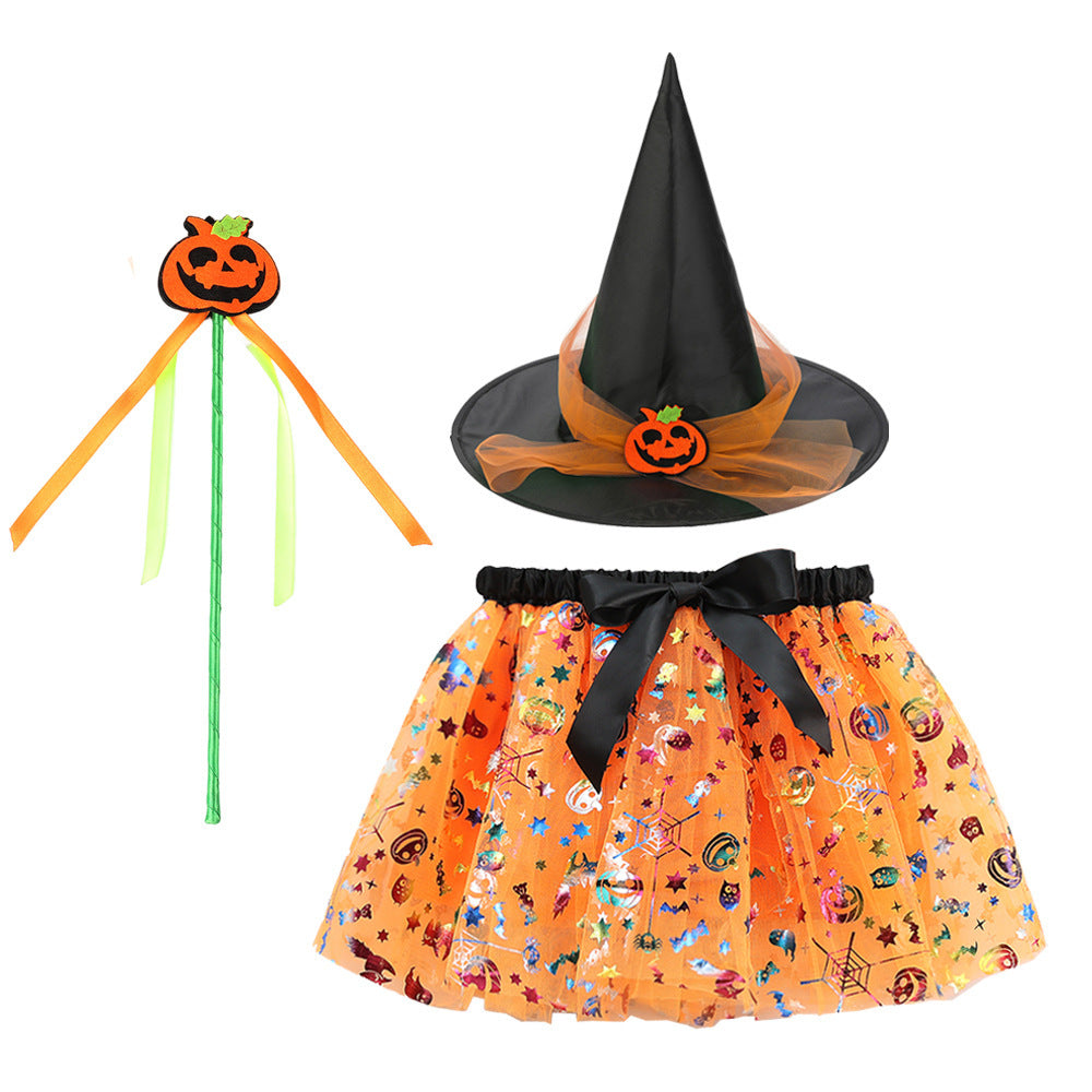 Printed Mesh Skirt & Accessories
