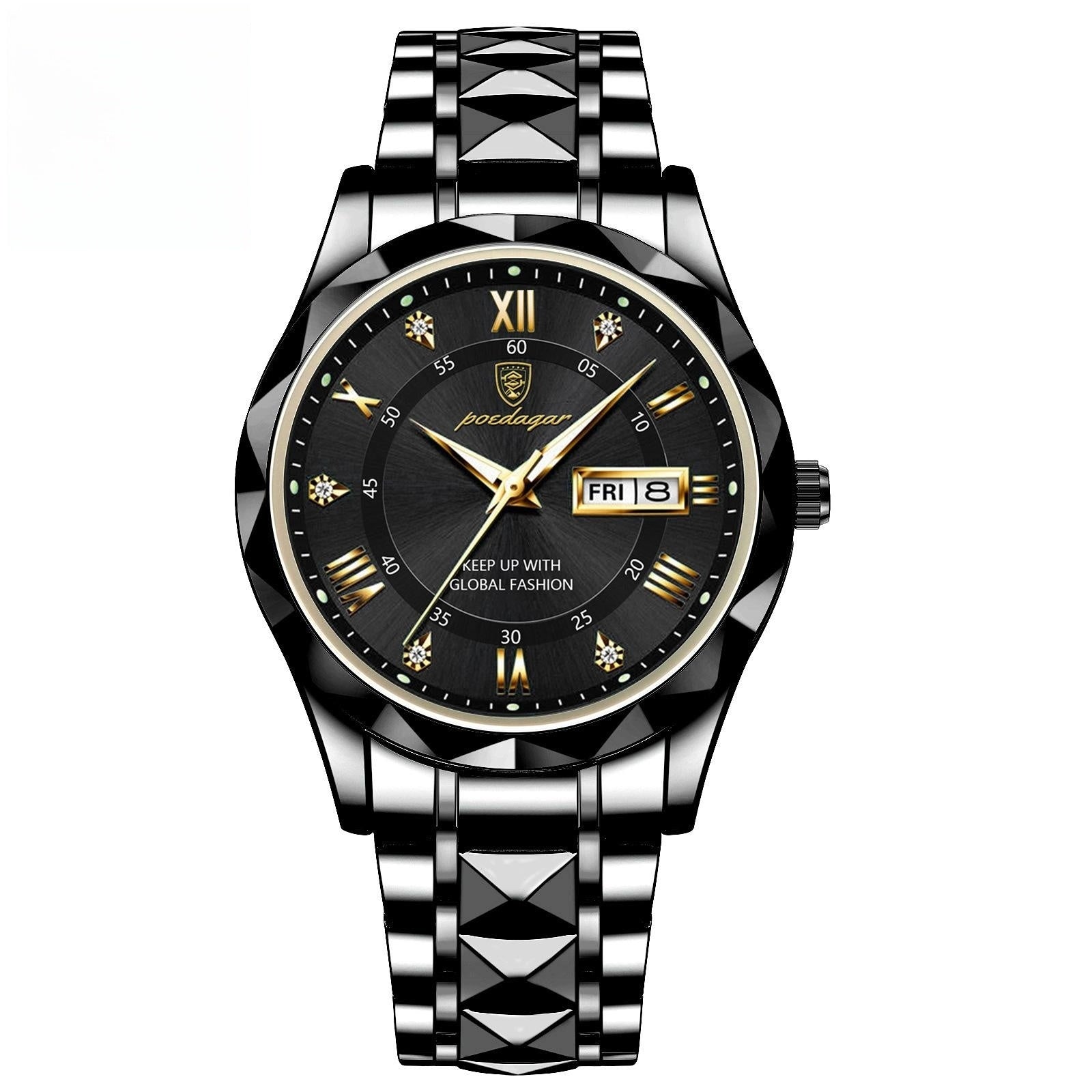 Men's Waterproof Double Calendar Luminous Quartz Watch, Gift For Dad