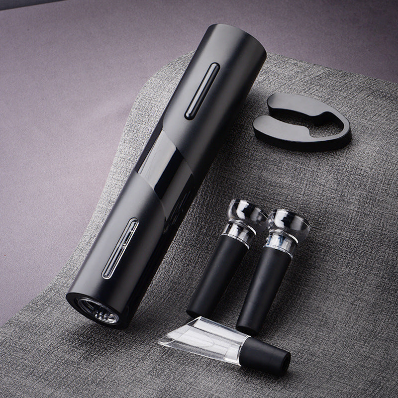 Five-in-one Red Wine Set, Base Electric Bottle Opener, Gift For Dad