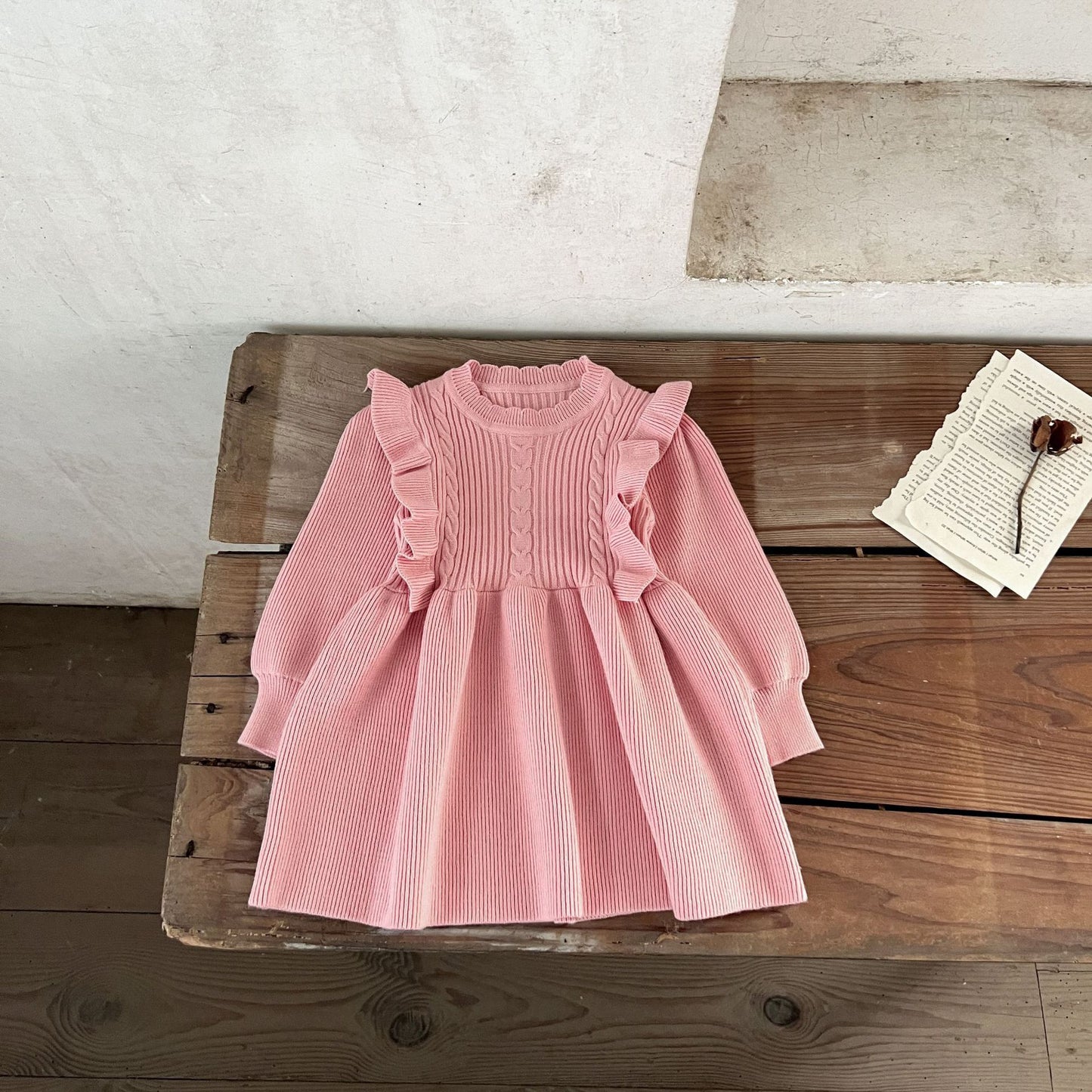 Cotton Wool Woven Autumn And Winter Thermal Dress