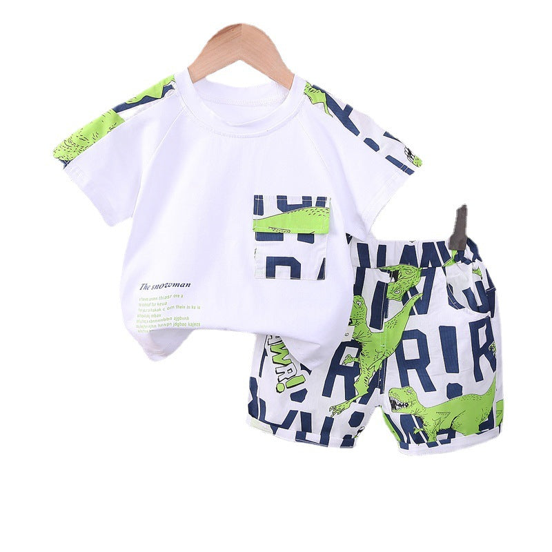 Boys' Summer Suit New Fashionable Short Sleeve