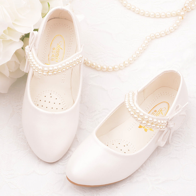 Girls' Formal Flat Leather Shoes
