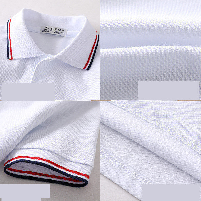 CUHK Childrens White Lapel T Shirt