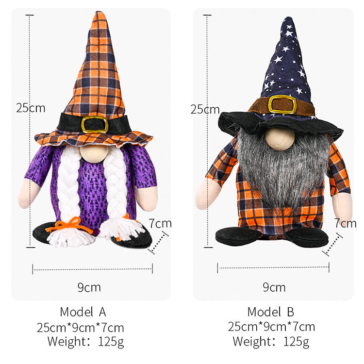 Plaid Halloween Rudolf Doll