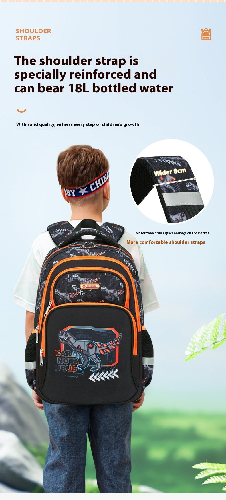 Lightweight Grade 1-3 Children's Backpack