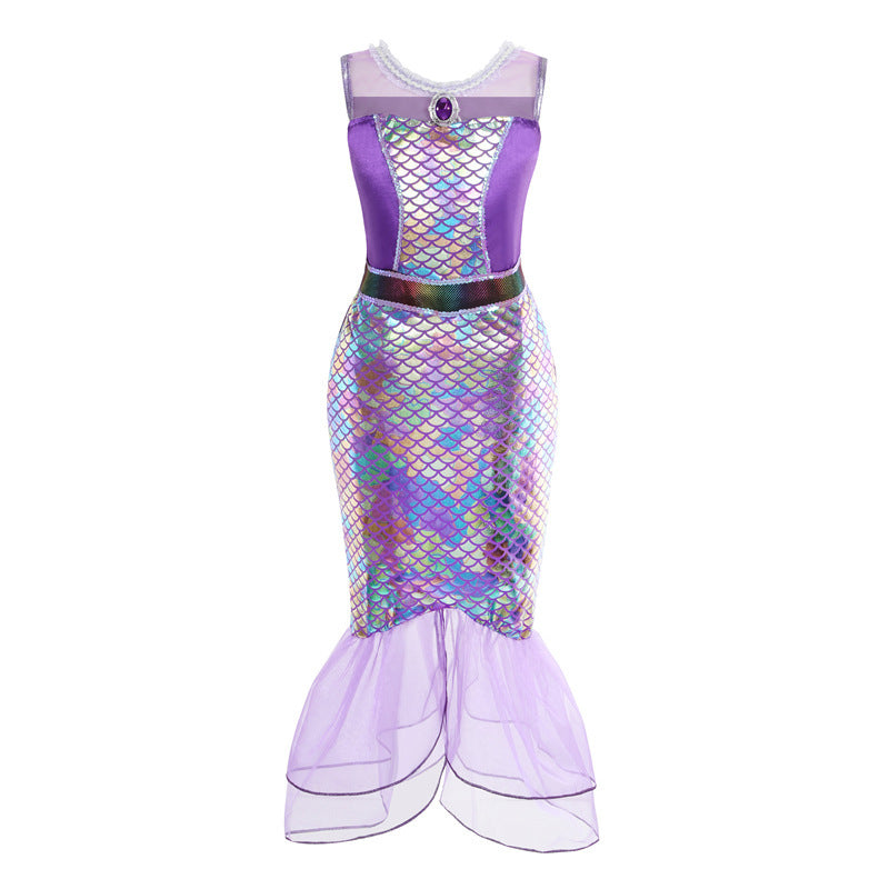 European And American Style Children's Mermaid Princess Dress Cosplay