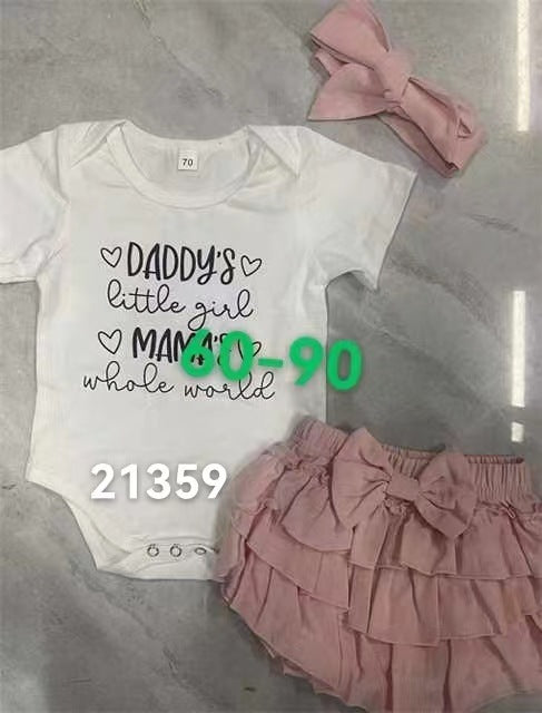 Baby Girl 3pc Onesie Set