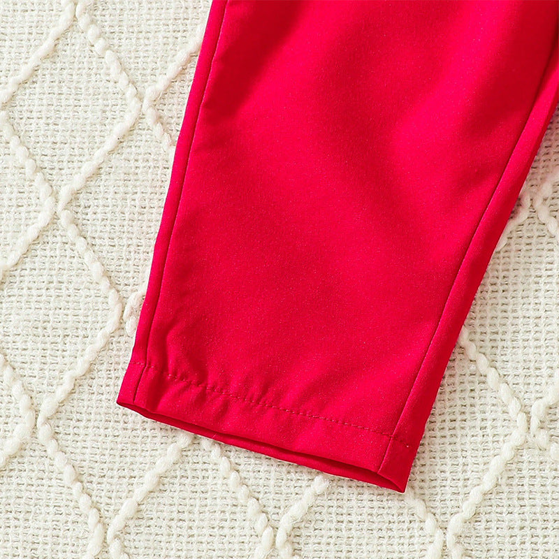Baby Boys' Long-sleeved Heart Outfit, Valentine's Day 2pc Set