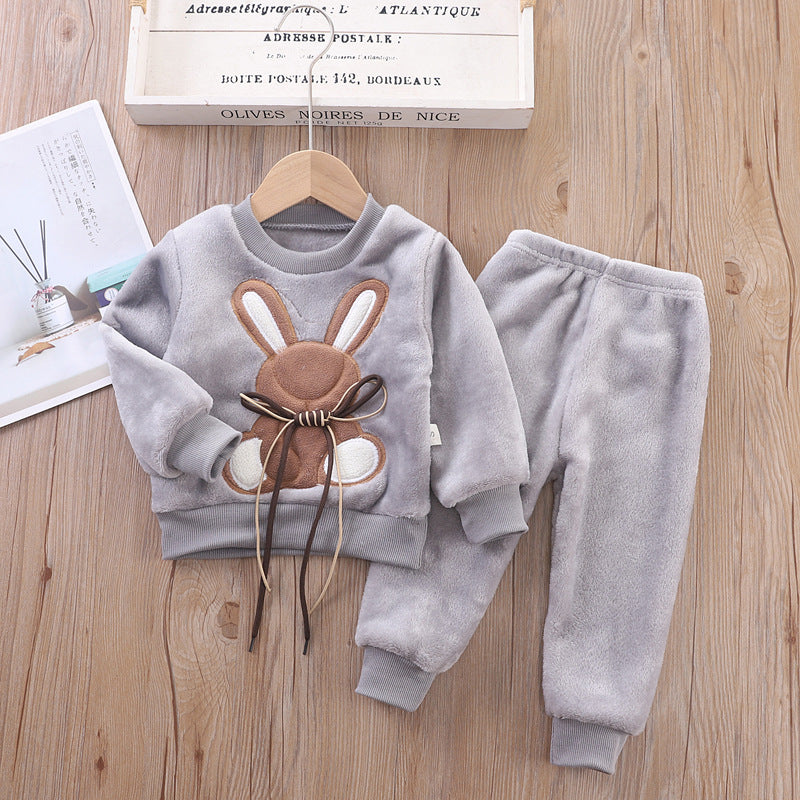 Cozy Two-Piece Bunny Pajama Set for Kids
