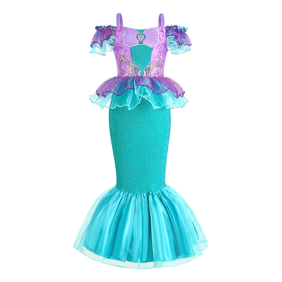 European And American Style Children's Mermaid Princess Dress Cosplay