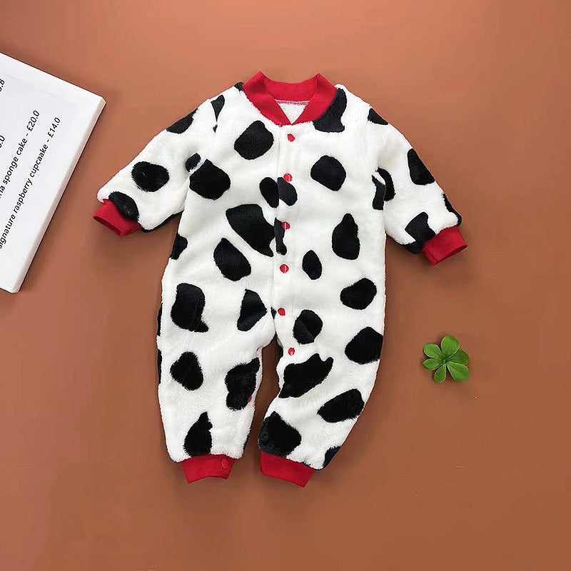 Baby Flannel Romper Onesie Footless Pajamas