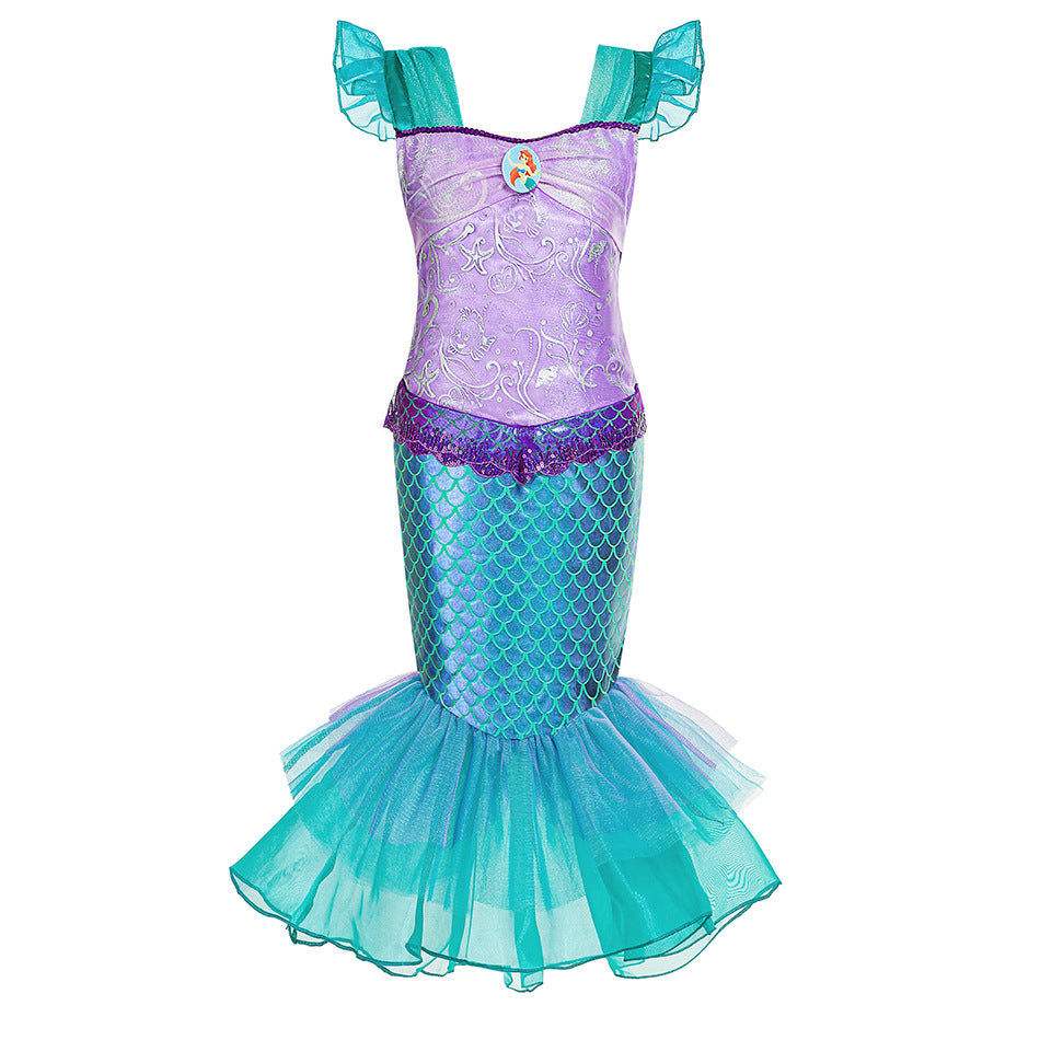 European And American Style Children's Mermaid Princess Dress Cosplay