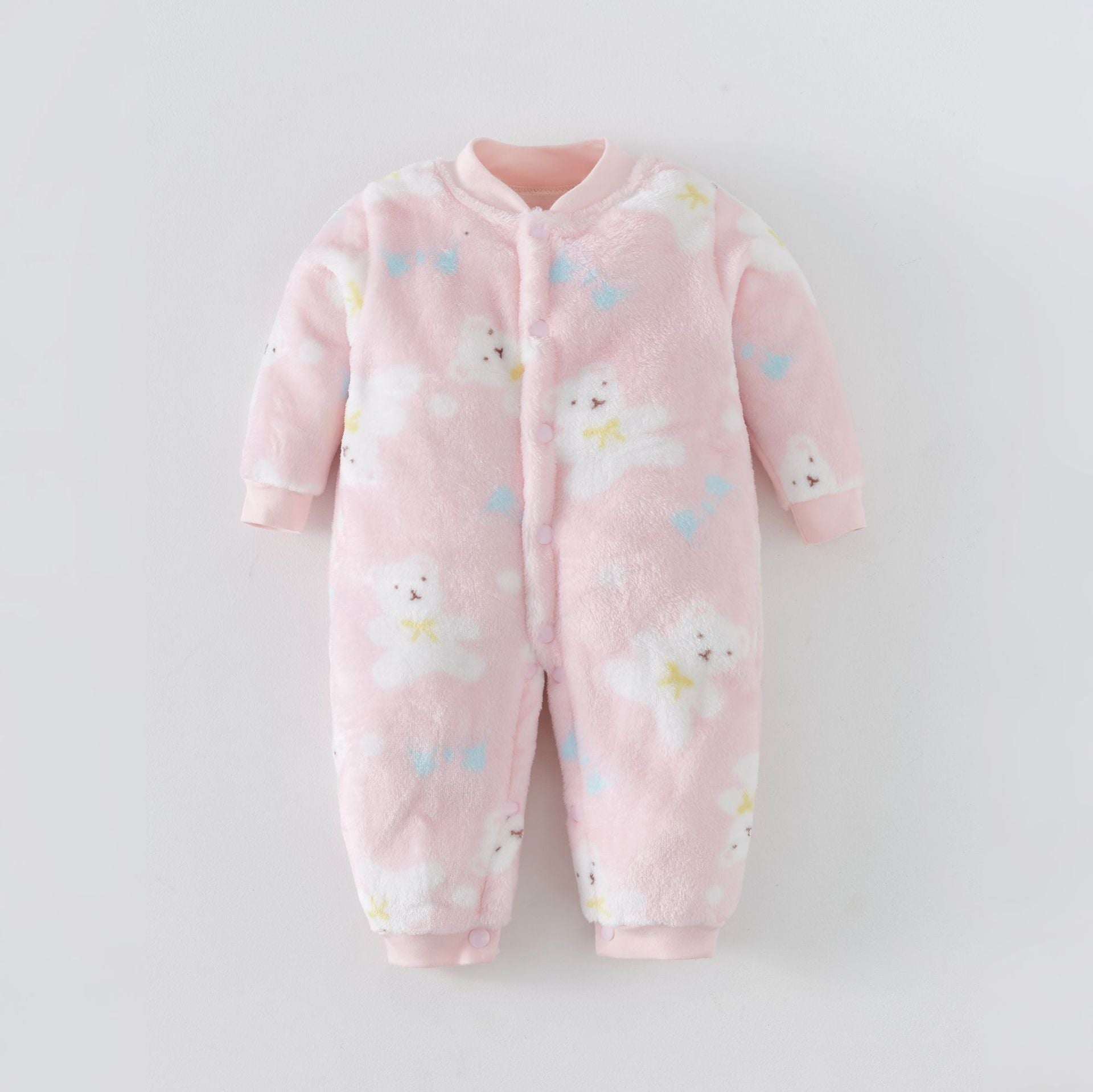 Baby Flannel Romper Onesie Footless Pajamas