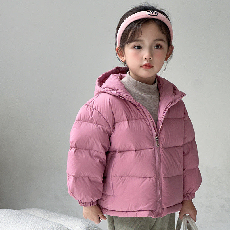 Autumn Boys And Girls Thickened Hooded Down Jacket
