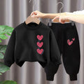 Girls' Heart Tracksuit Two-piece Set
