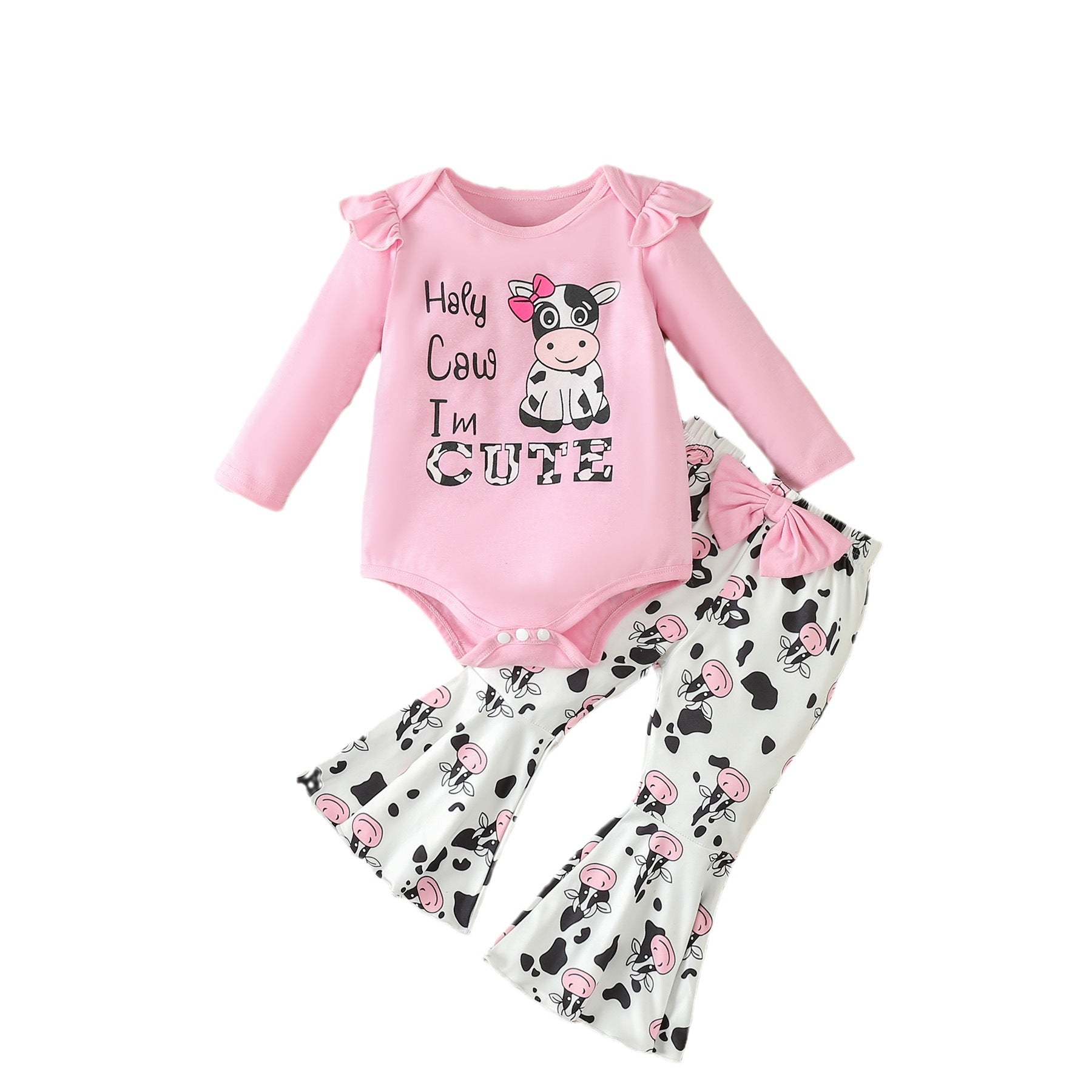 Baby/Toddler Girls' "Holy Cow I'm Cute" 2pc Outfit