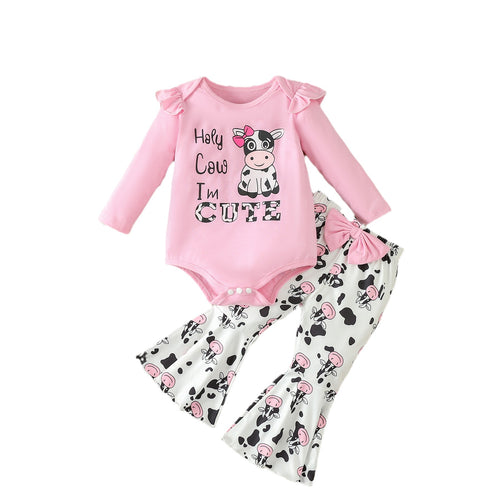 Baby/Toddler Girls' "Holy Cow I'm Cute" 2pc Outfit