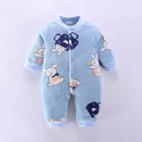 Baby Flannel Romper Onesie Footless Pajamas