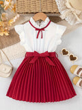 Embroidered Flowers Holiday Party Dress Girl