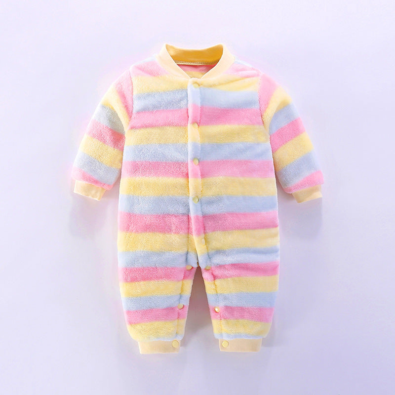 Baby Flannel Romper Onesie Footless Pajamas