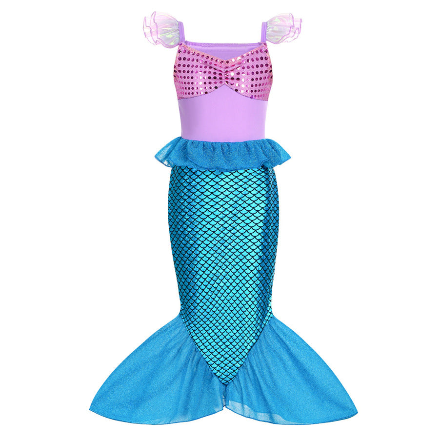 European And American Style Children's Mermaid Princess Dress Cosplay