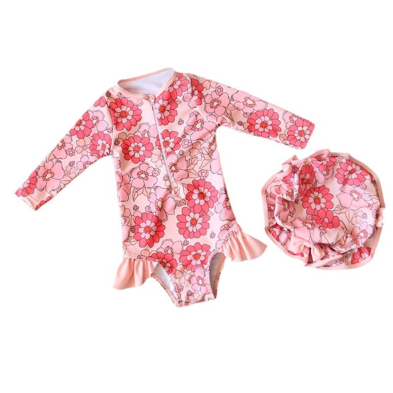 Girls' Long Sleeved Quick Drying Swimwear