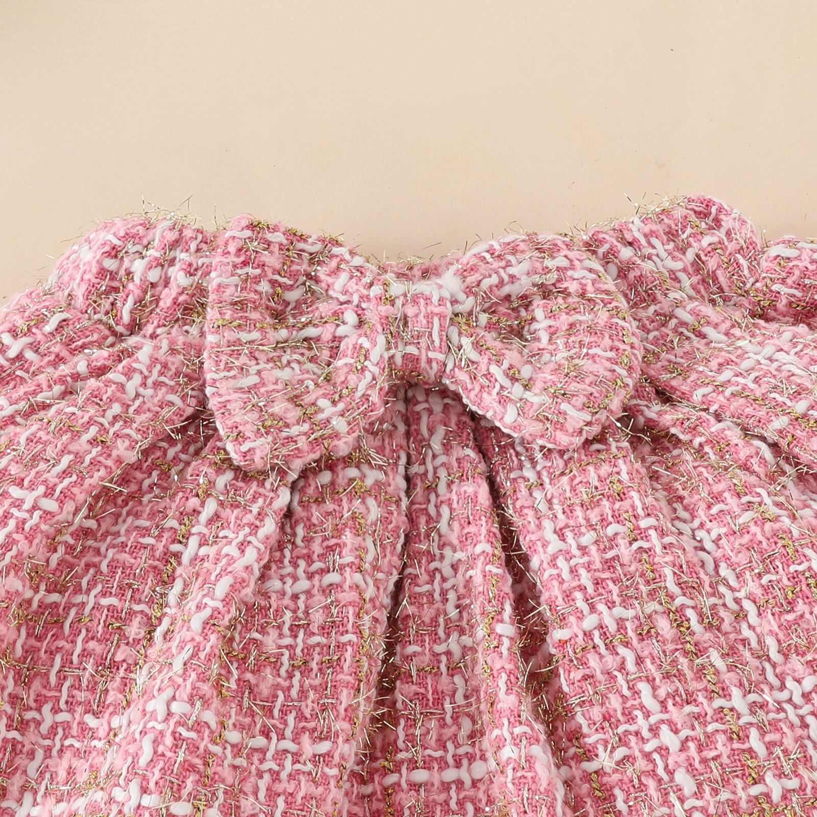 Baby Sunken Stripe Long Sleeve Skirt Suit
