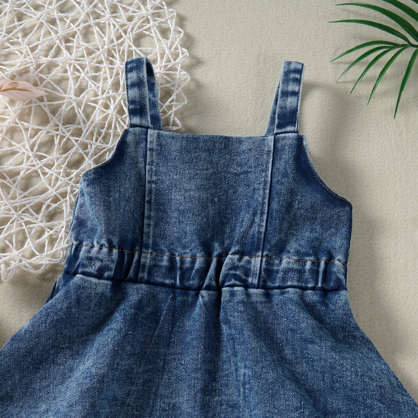 Infant Baby Girl Strap Denim Dress