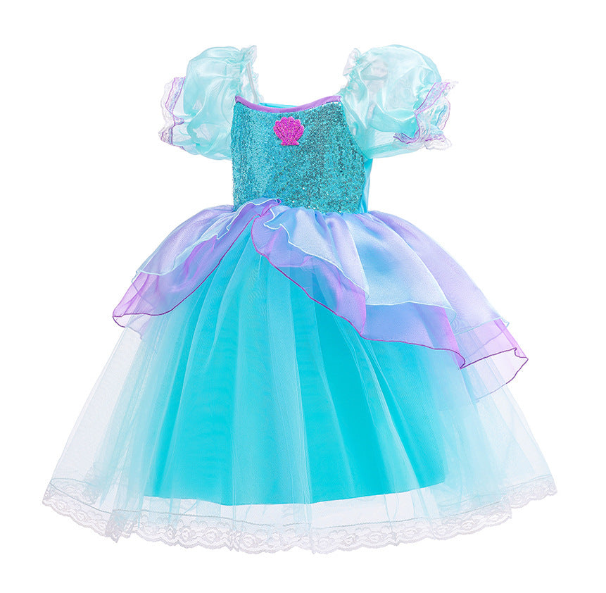 European And American Style Children's Mermaid Princess Dress Cosplay