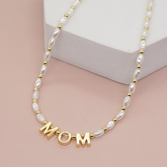 Fashion Simple Pearl Necklace, Gift For Mom