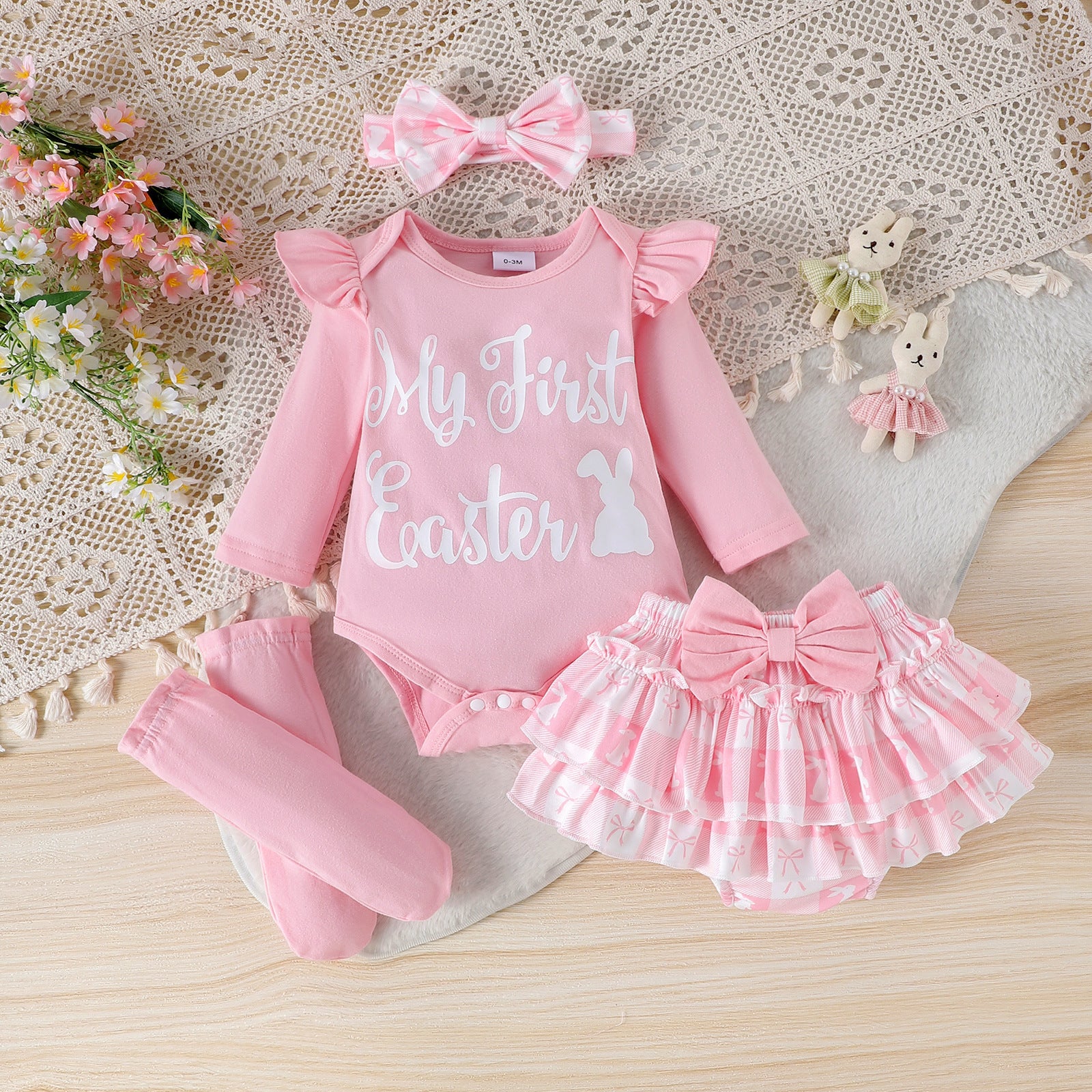 Letter Printing Long-sleeve Jumpsuit Harem Pants Suit Cute