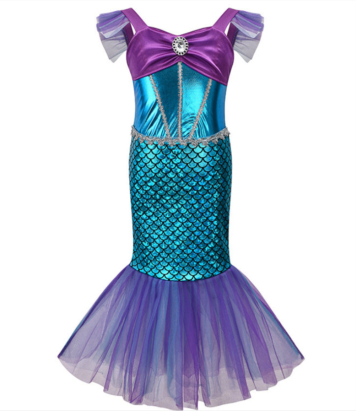 European And American Style Children's Mermaid Princess Dress Cosplay